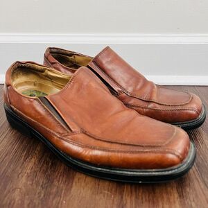 Dockers Brown Leather Flat Slip-On ProStyle Comfort Shoes Size 12M